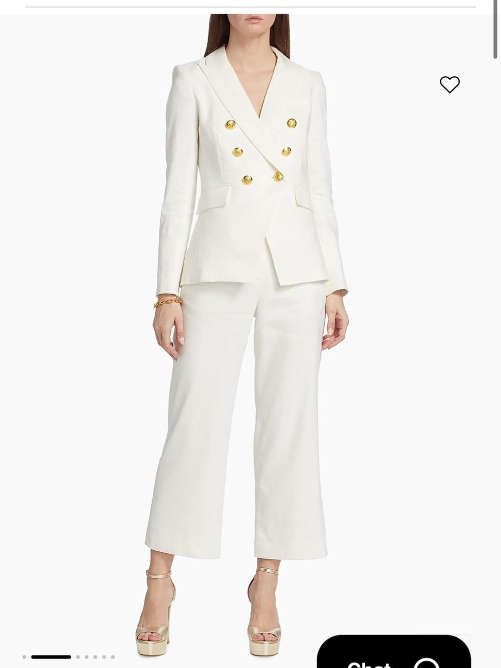 VERONICA BEARD AUBRIE PANTS High-Waist Wide-Leg Pants in White - Picture 2 of 10